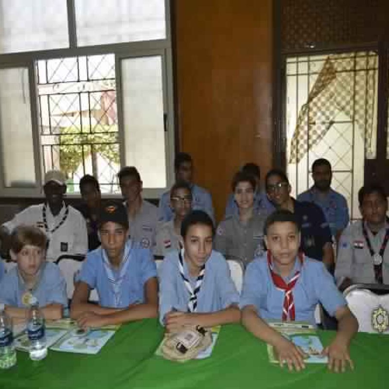 Pictures of young participants during training