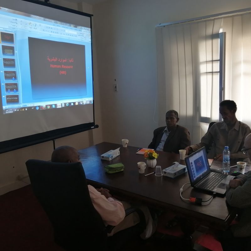 Photos of the participants during the training, the strategic management program