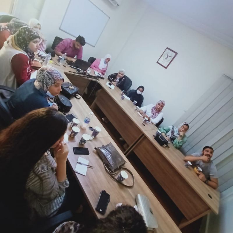 A group photo during training