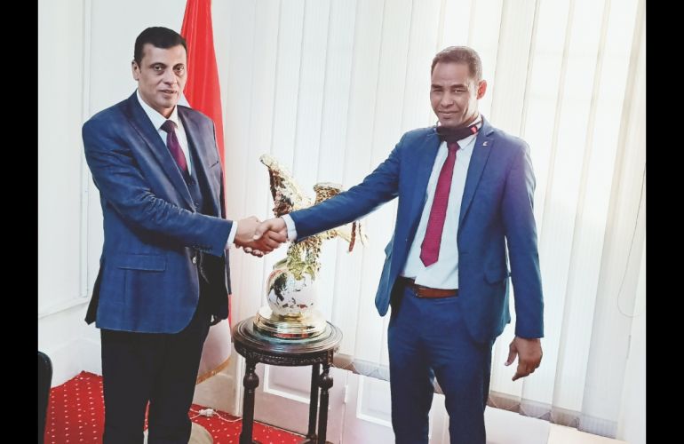  Mr. Al-Shazly's visit to the International Center today 19/7/2020