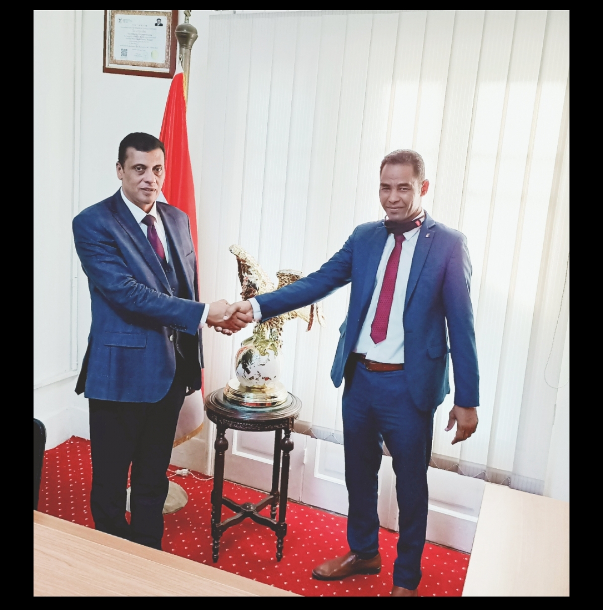  Mr. Al-Shazly's visit to the International Center today 19/7/2020